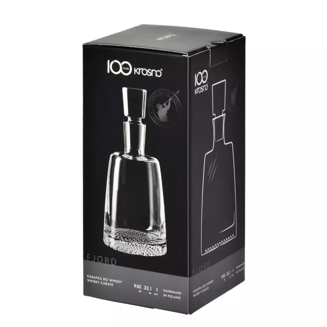 Karafka do whisky Krosno Fjord 950 ml opakowanie